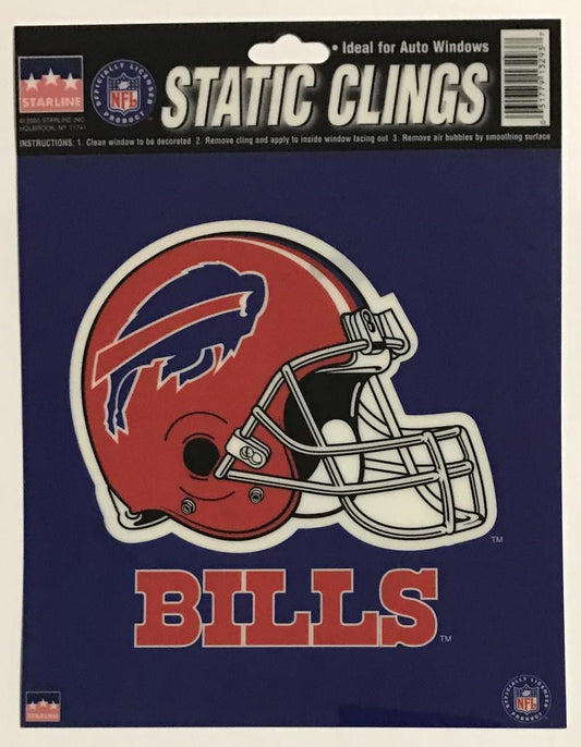 Buffalo Bills 6"x6" NFL Static Clings for inside of car windows or glass