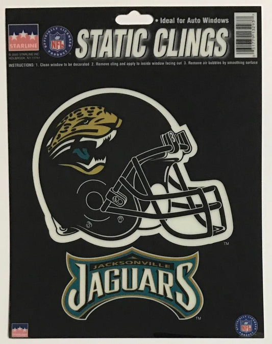 Jacksonville Jaguars 6"x6" NFL Static Clings for inside of car windows or glass Image 1
