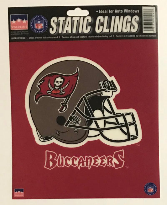 Tampa Bay Buccaneers 6"x6" NFL Static Clings for inside of car windows or glass Image 1