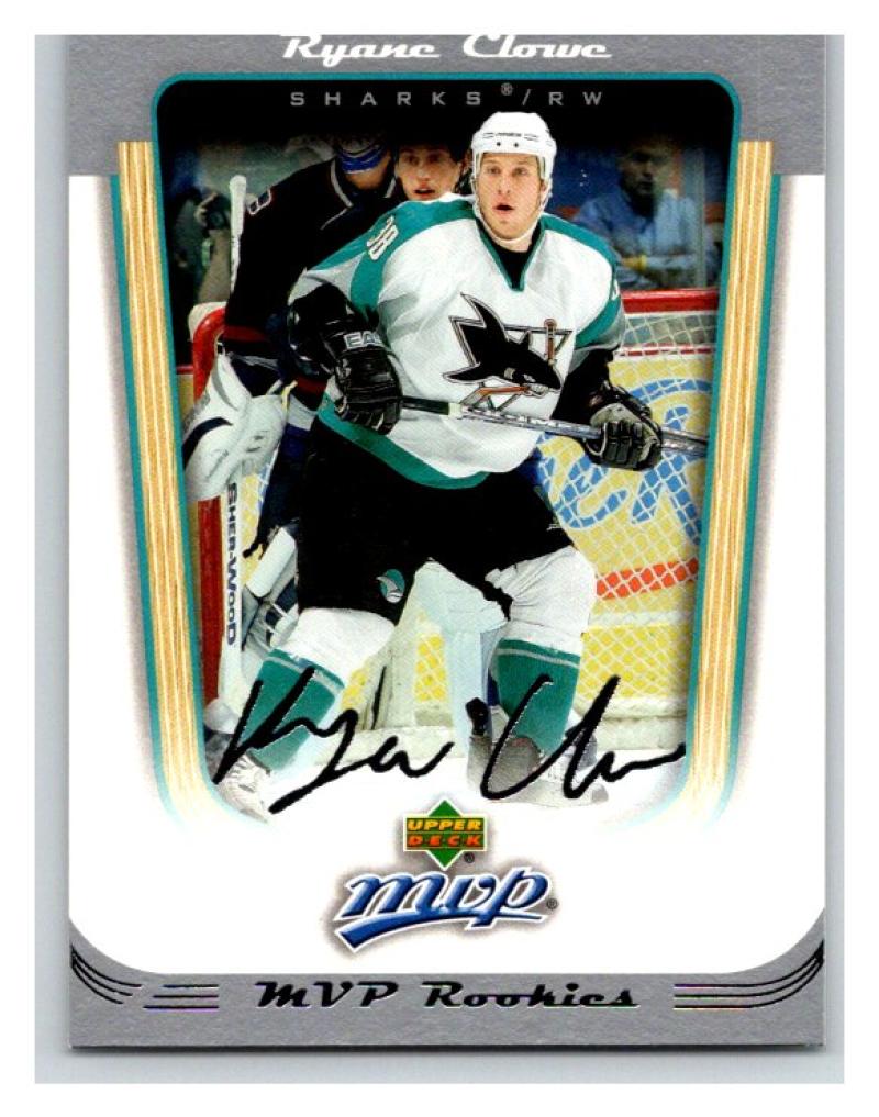 2005-06 Upper Deck MVP #425 Ryane Clowe MINT Hockey NHL RC Rookie Sharks 02877 Image 1