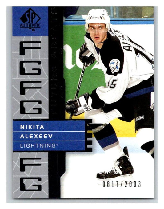 2002-03 SP Authentic #133 Nikita Alexeev MINT Hockey NHL 817/2003 UD 2893 Image 1