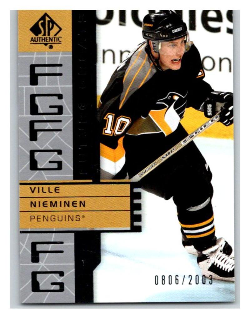 2002-03 SP Authentic #129 Ville Nieminen MINT Hockey NHL 806/2003 UD 02891 Image 1