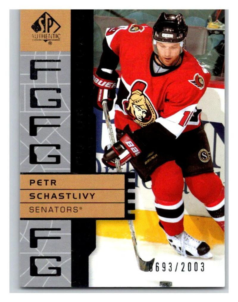 2002-03 SP Authentic #126 Petr Schastlivy MINT Hockey NHL 693/2003 UD 02890