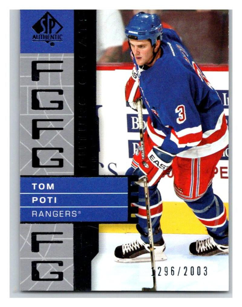 2002-03 SP Authentic #125 Tom Poti MINT Hockey NHL 1296/2003 UD 02889