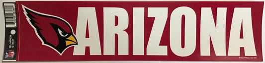 (HCW) Arizona Cardinals 3" x 12" Bumper Strip NFL Football Sticker Decal Image 1