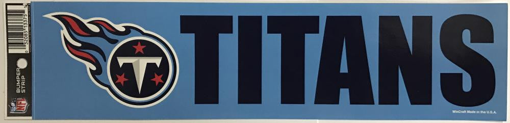 (HCW) Tennessee Titans 3" x 12" Bumper Strip NFL Football Sticker Decal