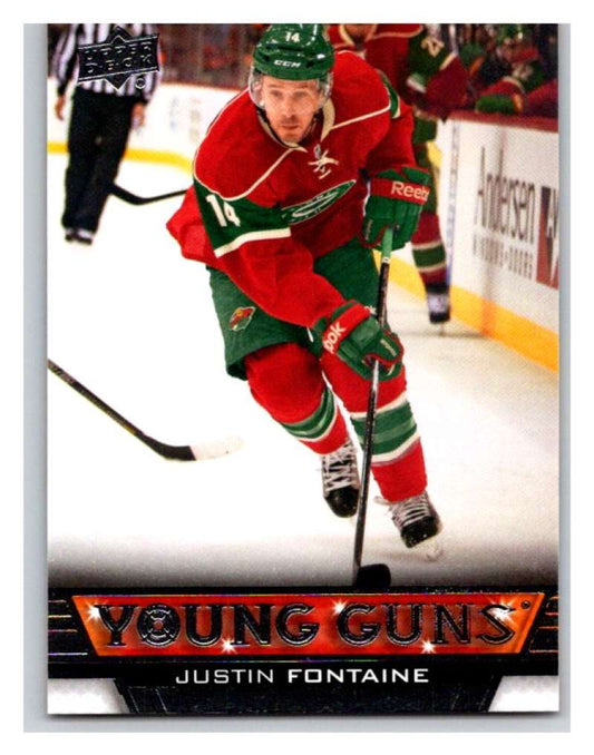 (HCW) 2013-14 Upper Deck #232 Justin Fontaine RC Rookie Wild YG 02932 Image 1