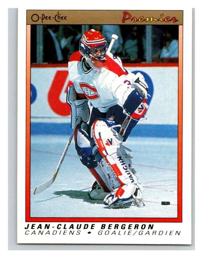 (HCW) 1990-91 OPC Premier #4 Jean-Claude Bergeron RC Rookie Canadiens Mint