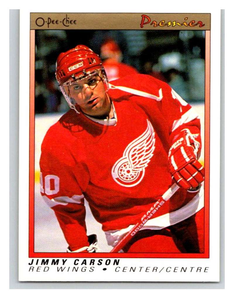 (HCW) 1990-91 OPC Premier #12 Jimmy Carson Red Wings Mint Image 1