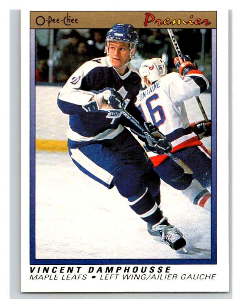 (HCW) 1990-91 OPC Premier #21 Vincent Damphousse Maple Leafs Mint Image 1