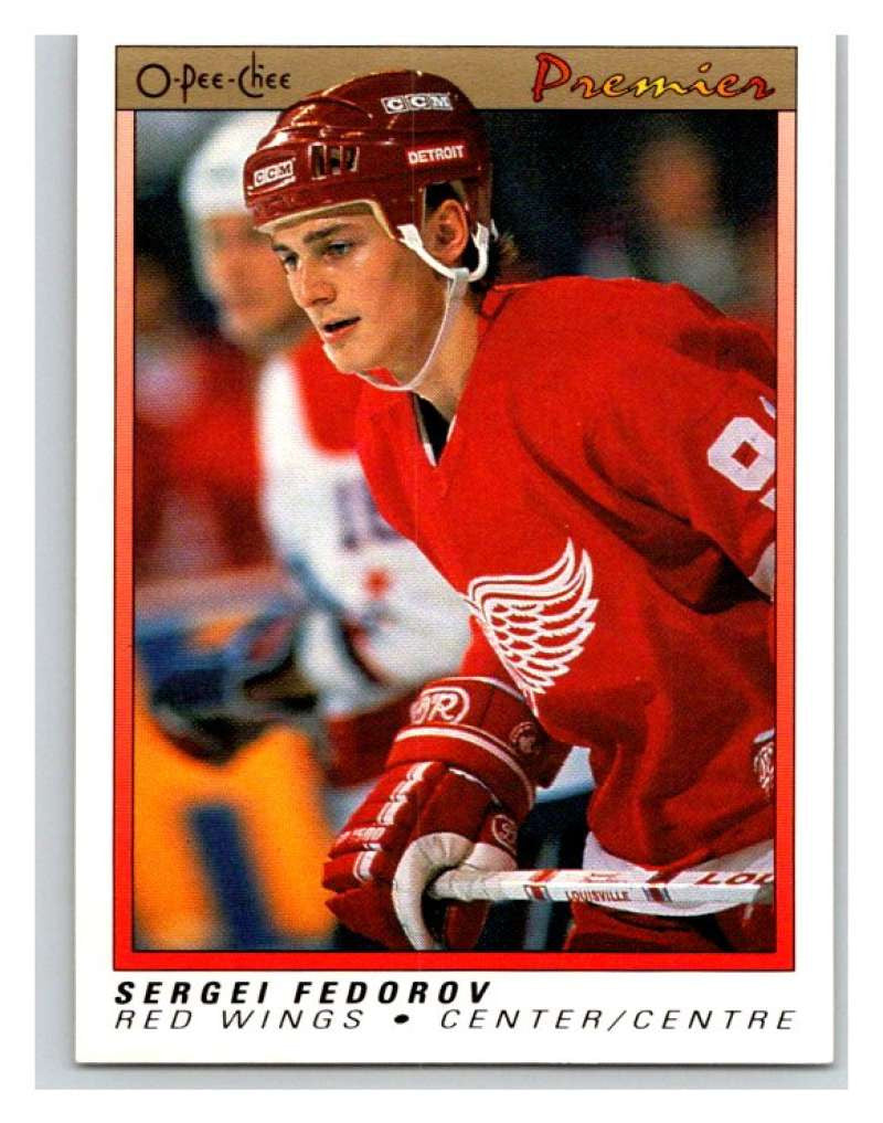 (HCW) 1990-91 OPC Premier #30 Sergei Fedorov RC Rookie Red Wings Mint