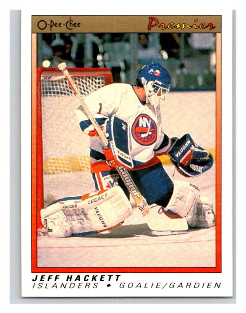 (HCW) 1990-91 OPC Premier #39 Jeff Hackett RC Rookie NY Islanders Mint Image 1