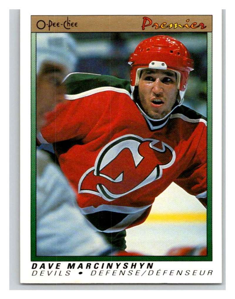 (HCW) 1990-91 OPC Premier #67 David Marcinyshyn NJ Devils Mint Image 1