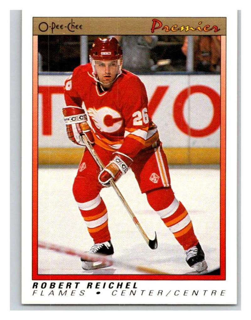 (HCW) 1990-91 OPC Premier #95 Robert Reichel RC Rookie Flames Mint