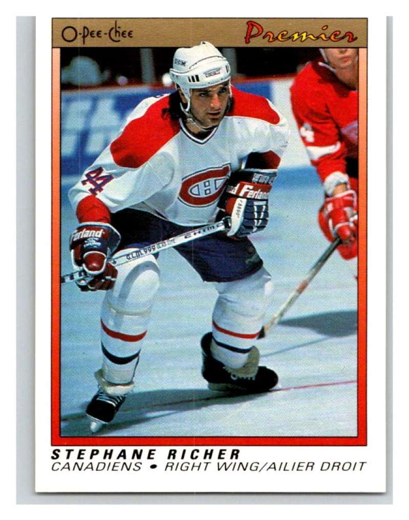 (HCW) 1990-91 OPC Premier #98 Stephane Richer Canadiens Mint Image 1