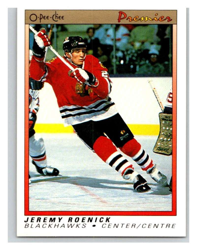 (HCW) 1990-91 OPC Premier #100 Jeremy Roenick RC Rookie Blackhawks Mint