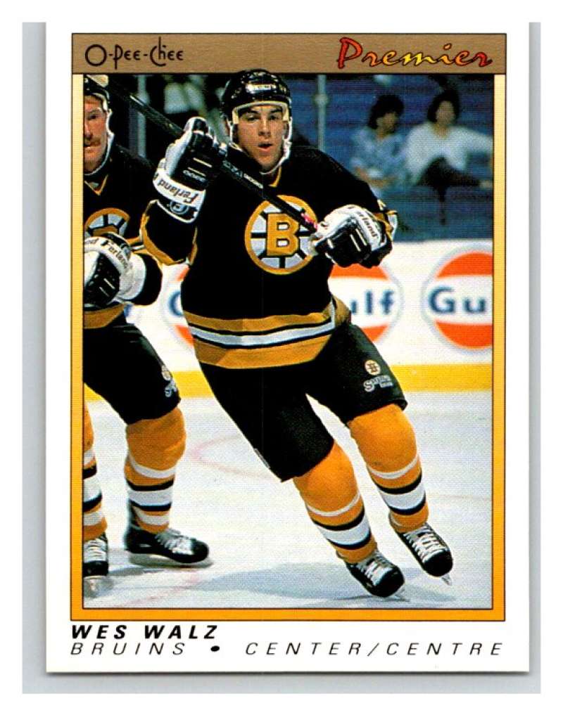 (HCW) 1990-91 OPC Premier #127 Wes Walz RC Rookie Bruins Mint Image 1
