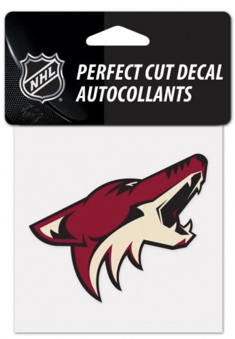 (HCW) Arizona Coyotes Perfect Cut Color 4"x4" NHL Licensed Decal Sticker Image 1