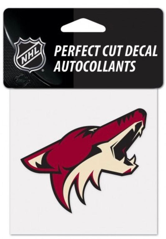 (HCW) Arizona Coyotes Perfect Cut Color 4"x4" NHL Licensed Decal Sticker Image 1