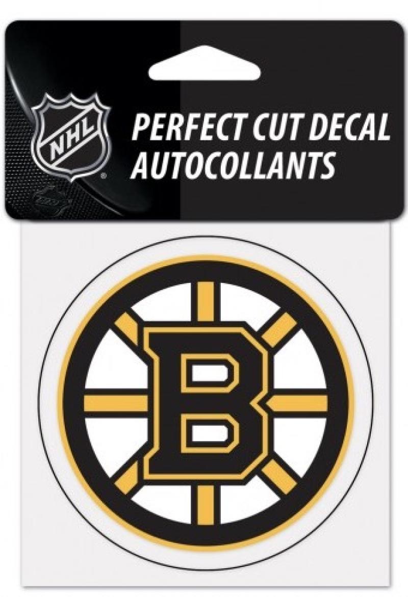 (HCW) Boston Bruins Perfect Cut Color 4"x4" NHL Licensed Decal Sticker Image 1