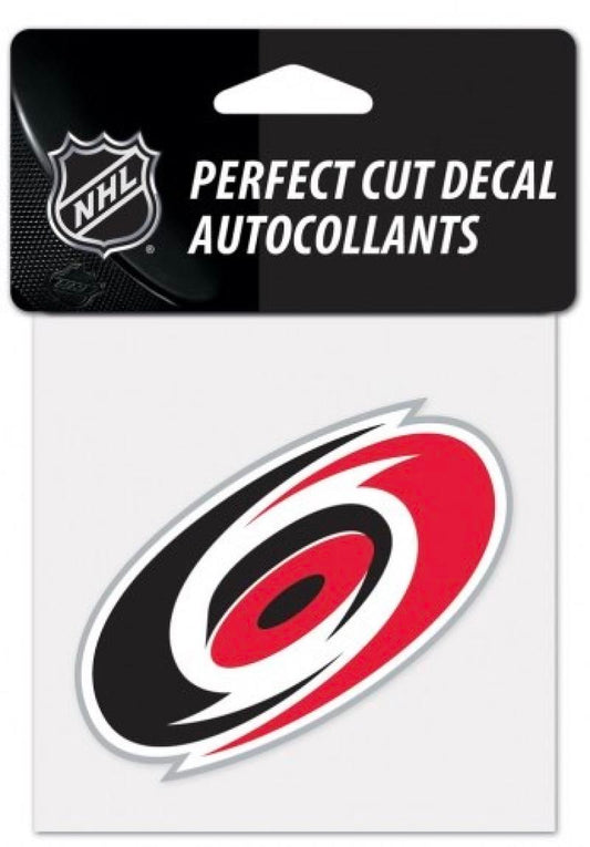 (HCW) Carolina Hurricanes Perfect Cut Color 4"x4" NHL Licensed Decal Sticker Image 1