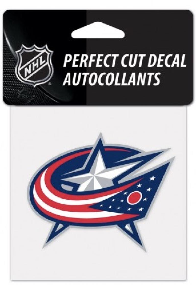 (HCW) Columbus Blue Jackets Perfect Cut Color 4"x4" NHL Licensed Decal Sticker Image 1