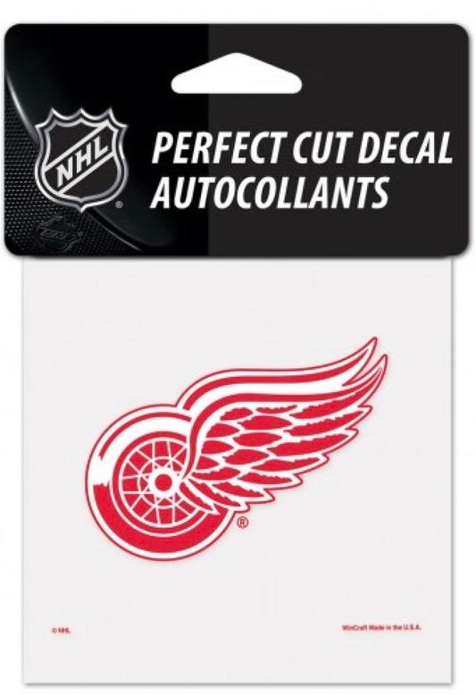 (HCW) Detroit Red Wings Perfect Cut Color 4"x4" NHL Licensed Decal Sticker Image 1