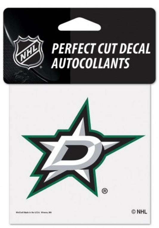 (HCW) Dallas Stars Perfect Cut Color 4"x4" NHL Licensed Decal Sticker Image 1