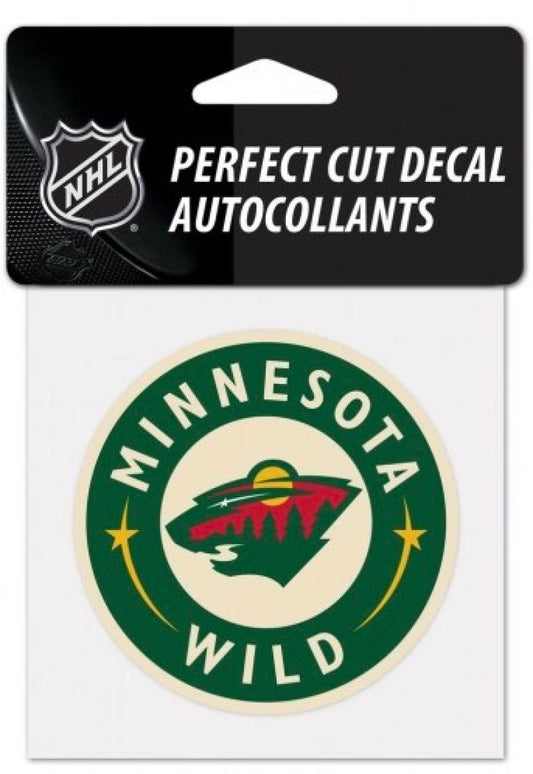 (HCW) Minnesota Wild Perfect Cut Color 4"x4" NHL Licensed Decal Sticker Image 1
