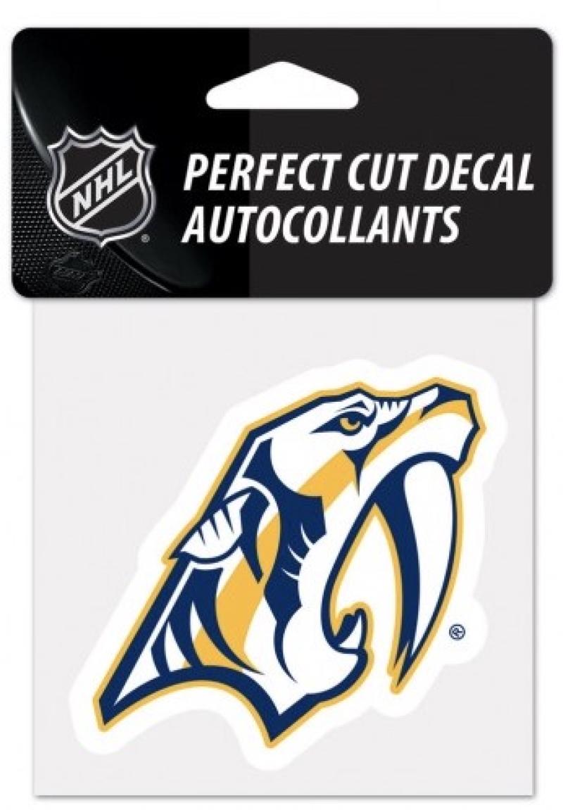 (HCW) Nashville Predators Perfect Cut Color 4"x4" NHL Licensed Decal Sticker Image 1