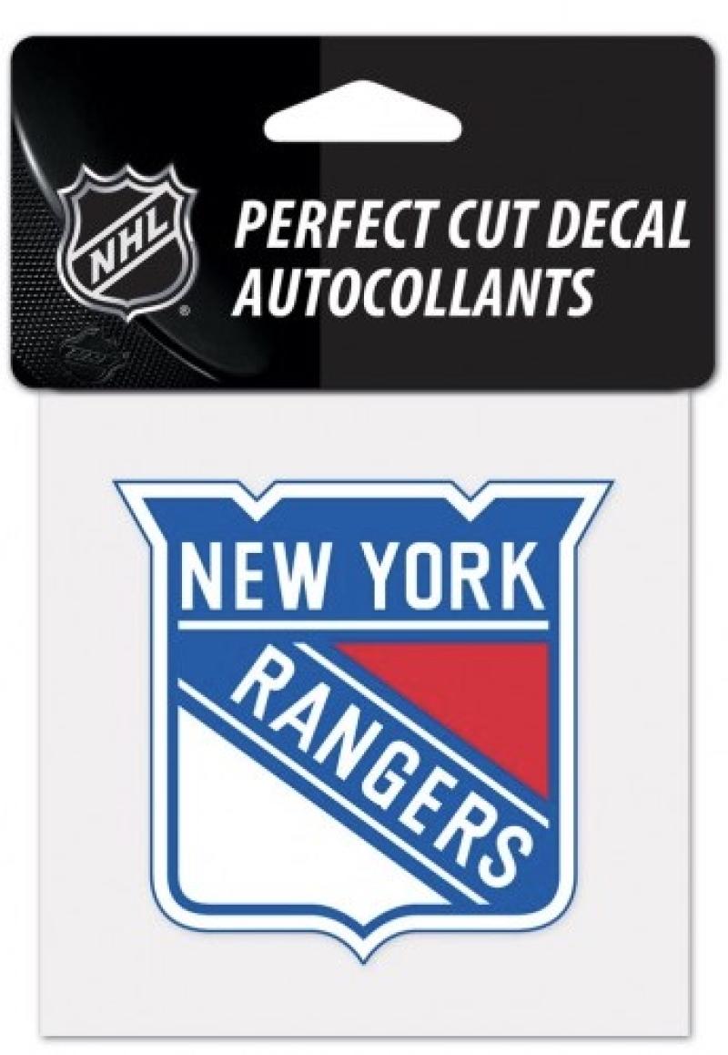 (HCW) New York Rangers Perfect Cut Color 4"x4" NHL Licensed Decal Sticker Image 1