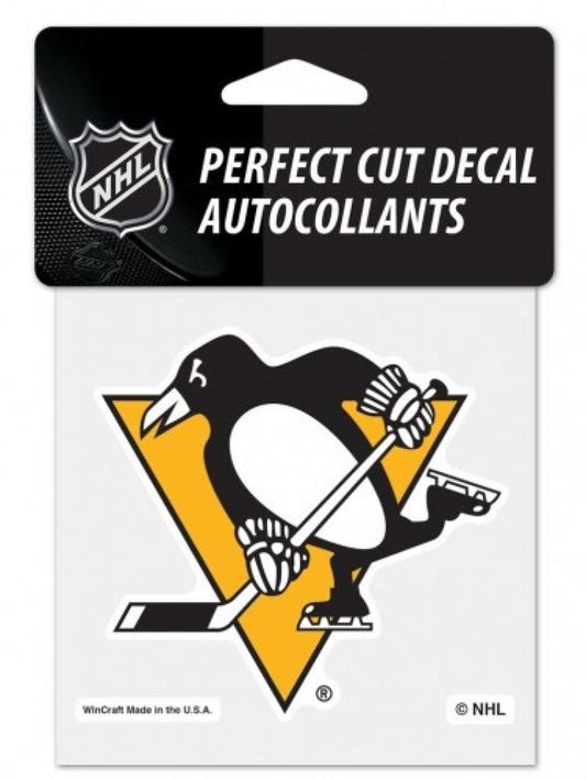 (HCW) Pittsburgh Penguins Perfect Cut Color 4"x4" NHL Licensed Decal Sticker Image 1