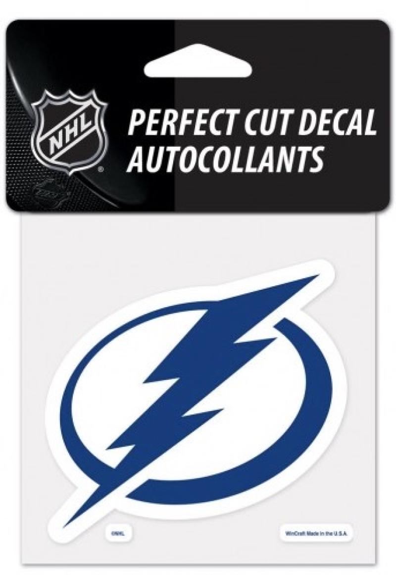 (HCW) Tampa Bay Lightning Perfect Cut Color 4"x4" NHL Licensed Decal Sticker Image 1
