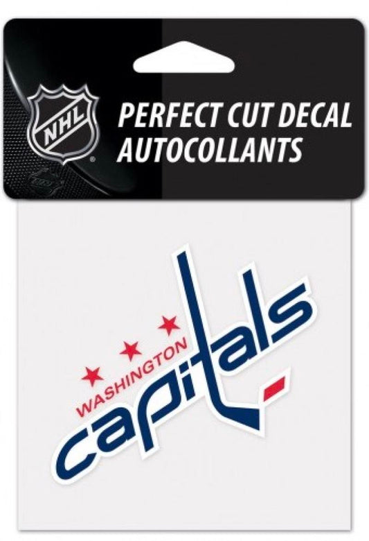 (HCW) Washington Capitals Perfect Cut Color 4"x4" NHL Licensed Decal Sticker Image 1