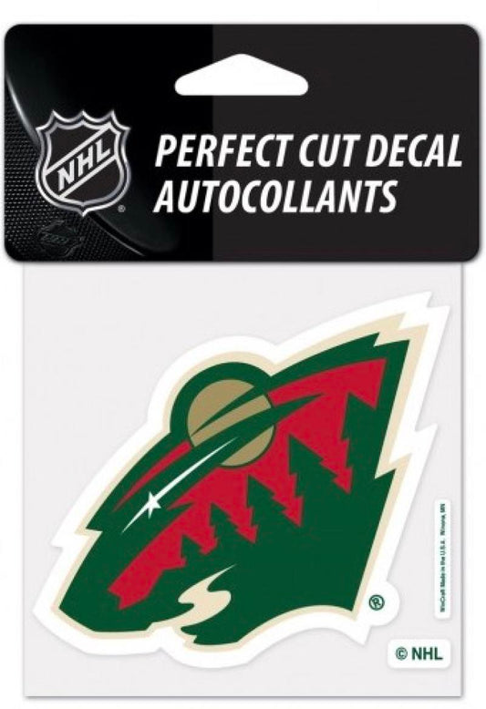 (HCW) Minnesota Wild #2 Perfect Cut Color 4"x4" NHL Licensed Decal Sticker Image 1