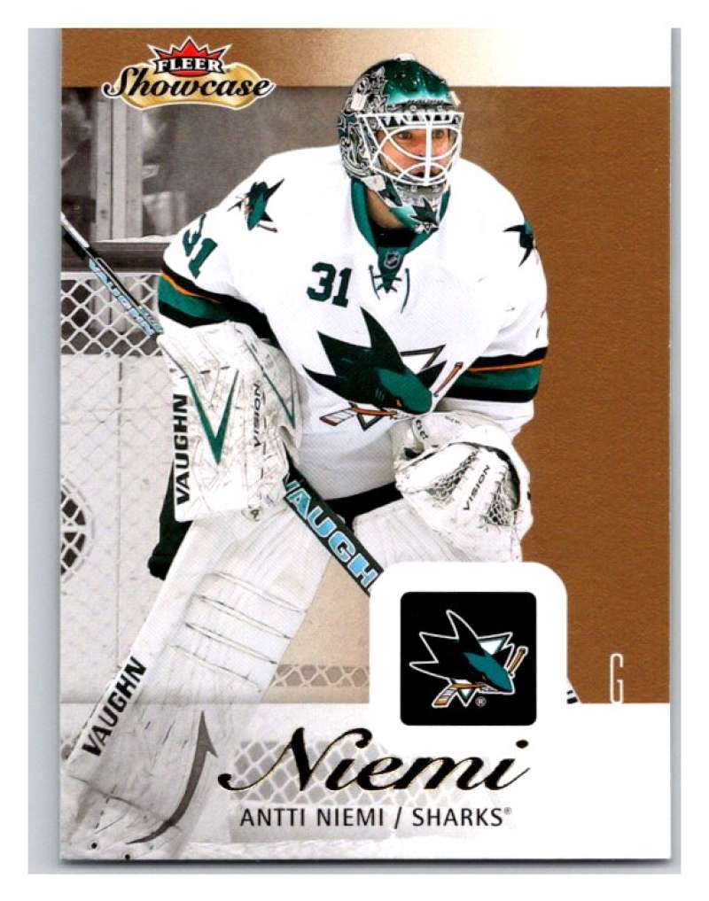  2013-14 Upper Deck Fleer Showcase #82 Antti Niemi Sharks NHL Mint Image 1
