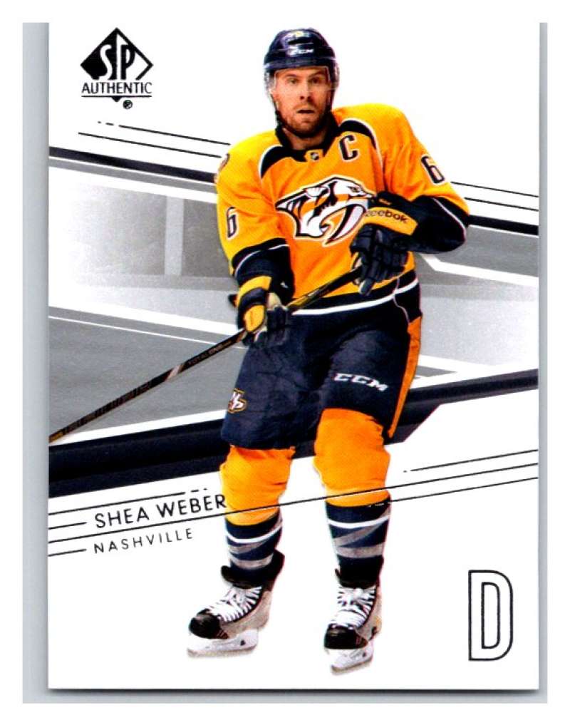  2014-15 Upper Deck SP Authentic #19 Shea Weber Predators NHL Mint Image 1