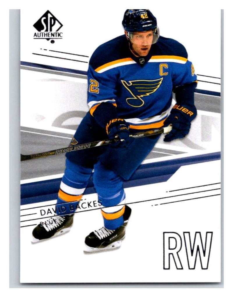  2014-15 Upper Deck SP Authentic #55 David Backes Blues NHL Mint Image 1