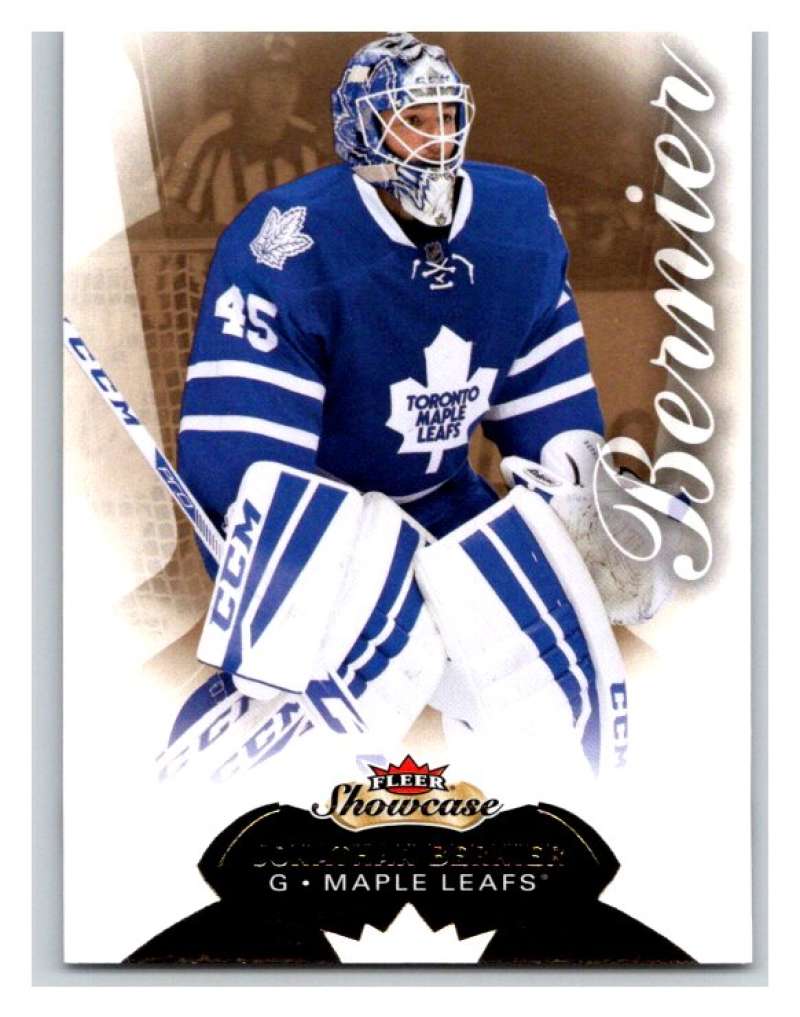  2014-15 Upper Deck Fleer Showcase #60 Jonathan Bernier Leafs NHL Mint Image 1
