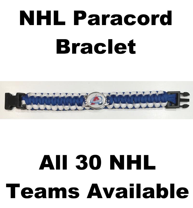 (HCW) Colorado Avalanche NHL Hockey Logo Paracord 8" Bracelet - New in Package Image 1