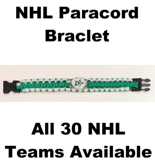(HCW) Dallas Stars NHL Hockey Logo Paracord 8" Bracelet - New in Package Image 1