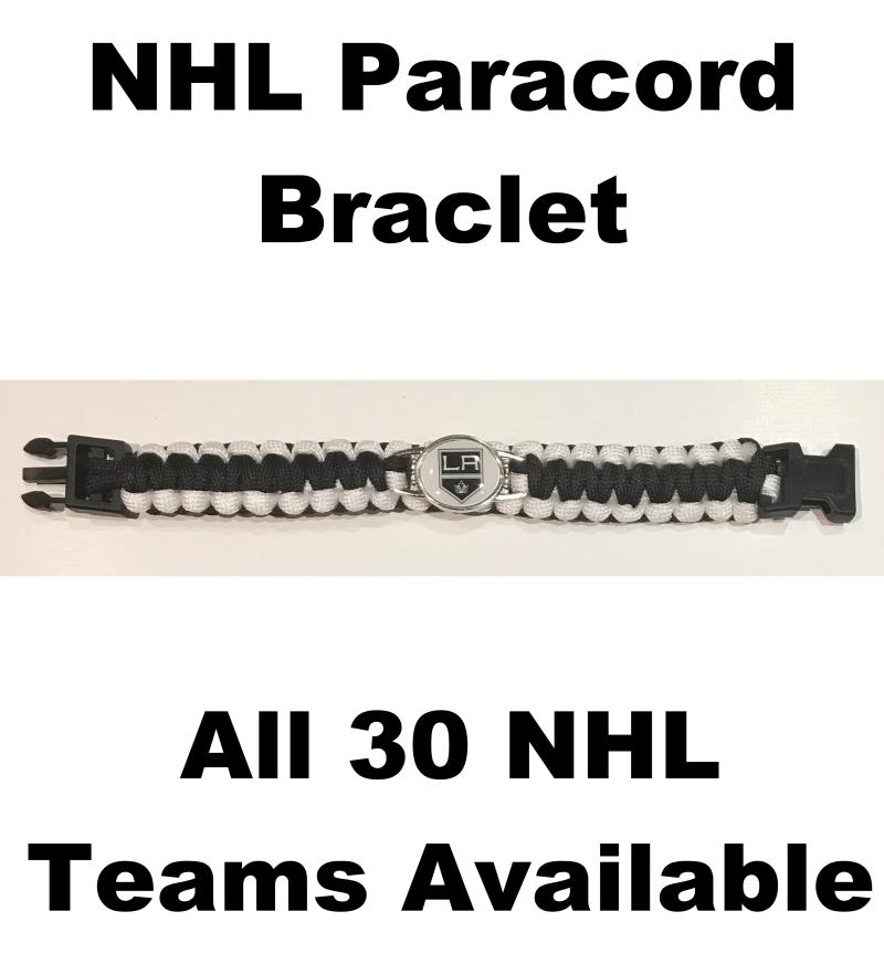 (HCW) Los Angeles Kings NHL Hockey Logo Paracord 8" Bracelet - New in Package Image 1