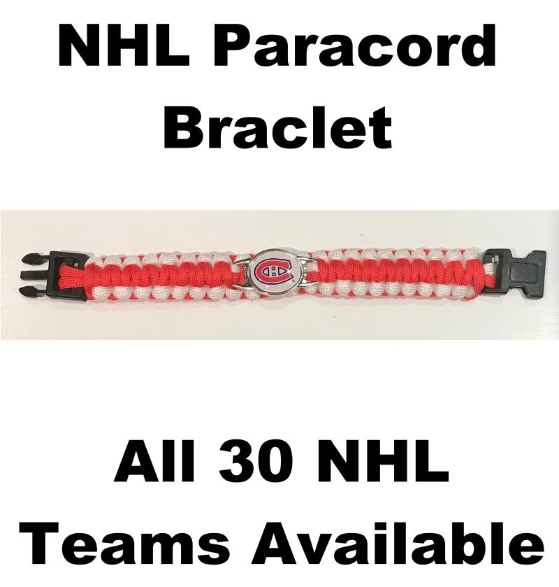 (HCW) Montreal Canadiens NHL Hockey Logo Paracord 8" Bracelet - New in Package Image 1
