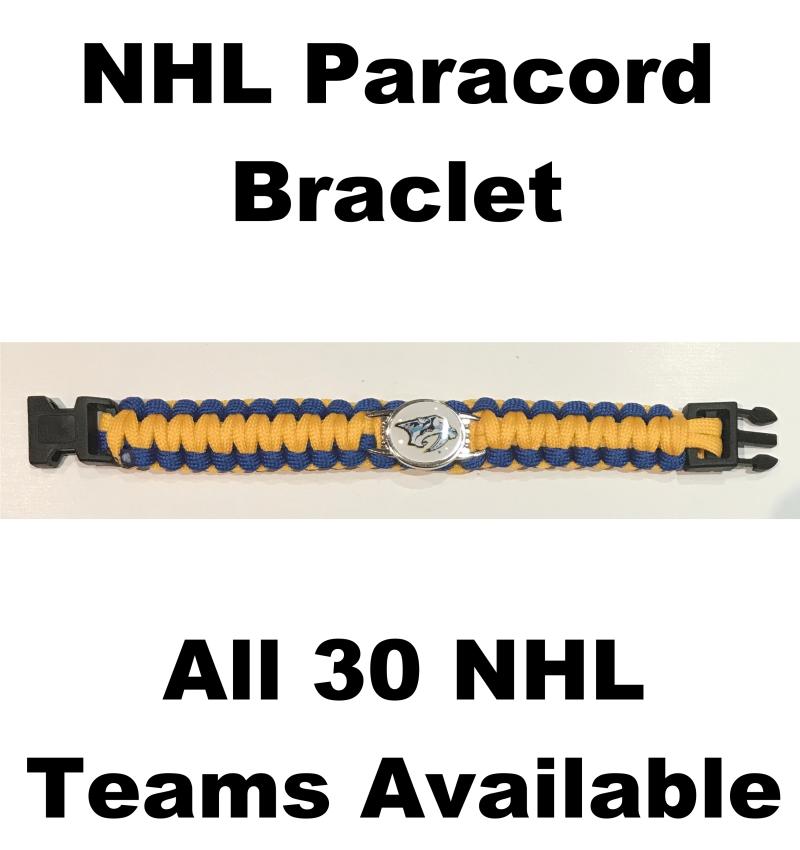 (HCW) Nashville Predators NHL Hockey Logo Paracord 8" Bracelet - New in Package Image 1
