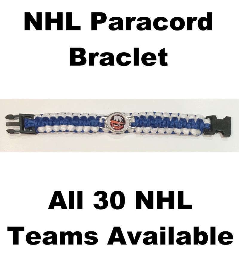(HCW) New York Islanders NHL Hockey Logo Paracord 8" Bracelet - New in Package Image 1