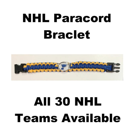 (HCW) St. Louis Blues NHL Hockey Logo Paracord 8" Bracelet - New in Package Image 1