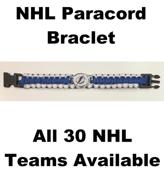 (HCW) Tampa Bay Lightning NHL Hockey Logo Paracord 8" Bracelet - New in Package Image 1