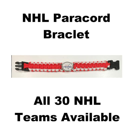 (HCW) Washington Capitals NHL Hockey Logo Paracord 8" Bracelet - New in Package Image 1