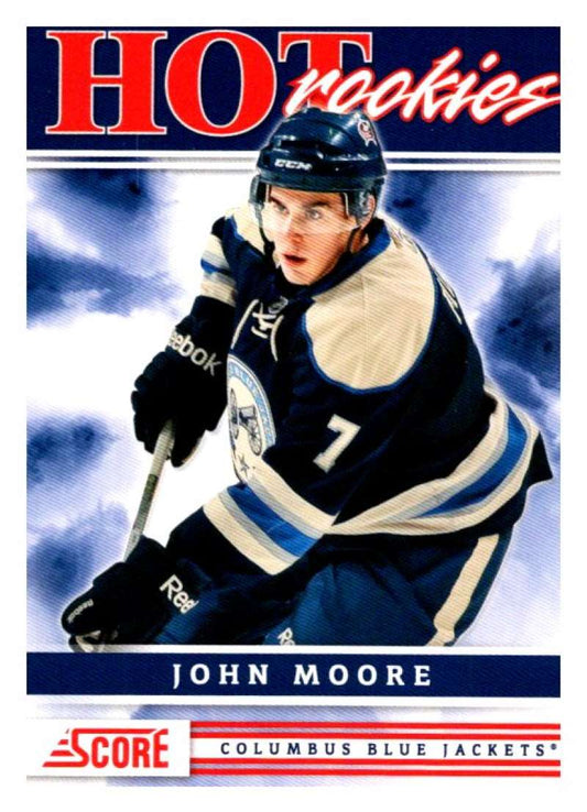 (HCW) 2011-12 Score Hot Rookies #506 John Moore Blue Jackets Rookie RC Mint Image 1