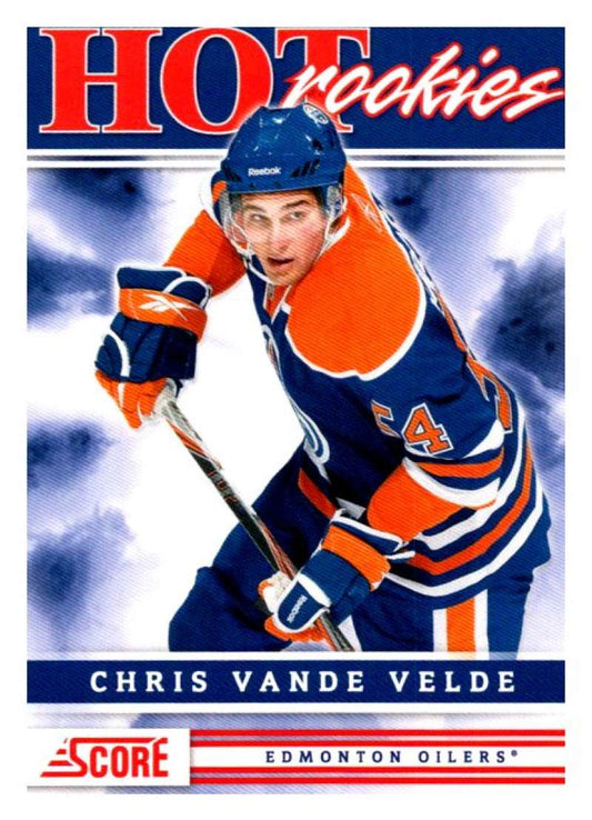 (HCW) 2011-12 Score Hot Rookies #510 Chris Vande Velde Oilers Rookie RC Mint Image 1